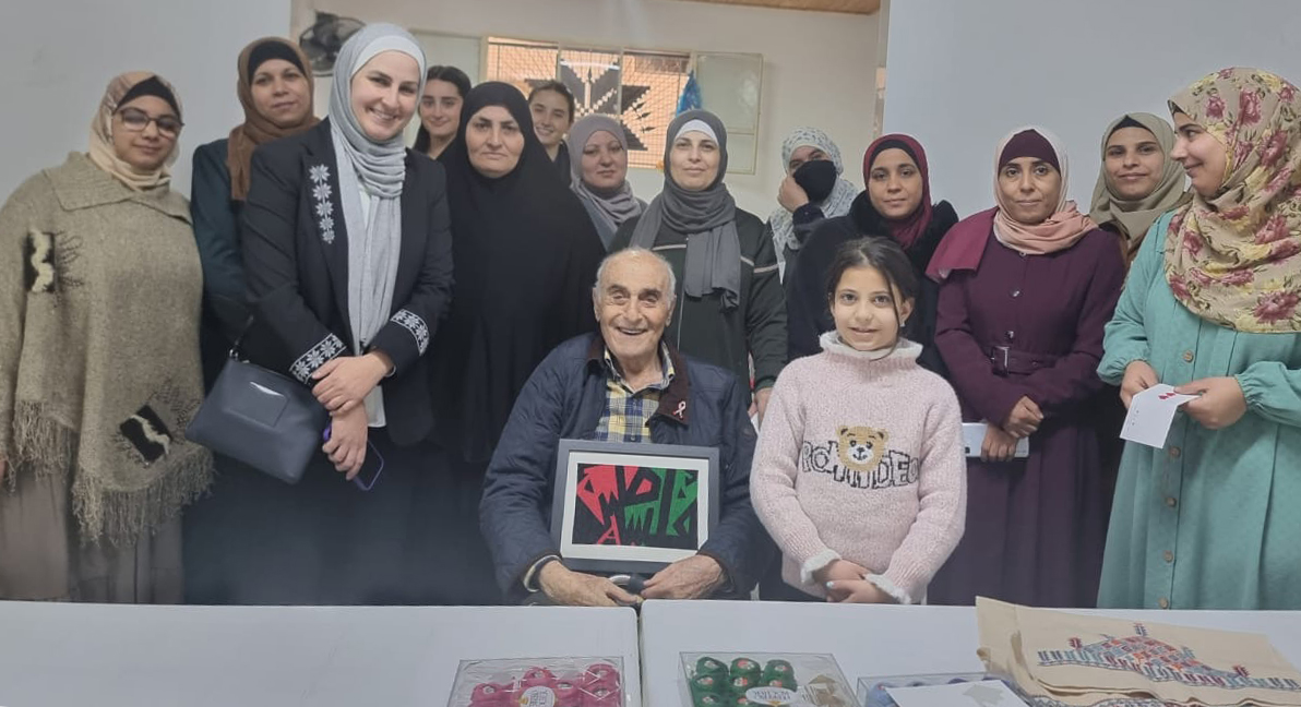 Munib Masri and his Family visit  Khoyoot Center for Social Development and Training in Al Baqa’a Refugee Camp 